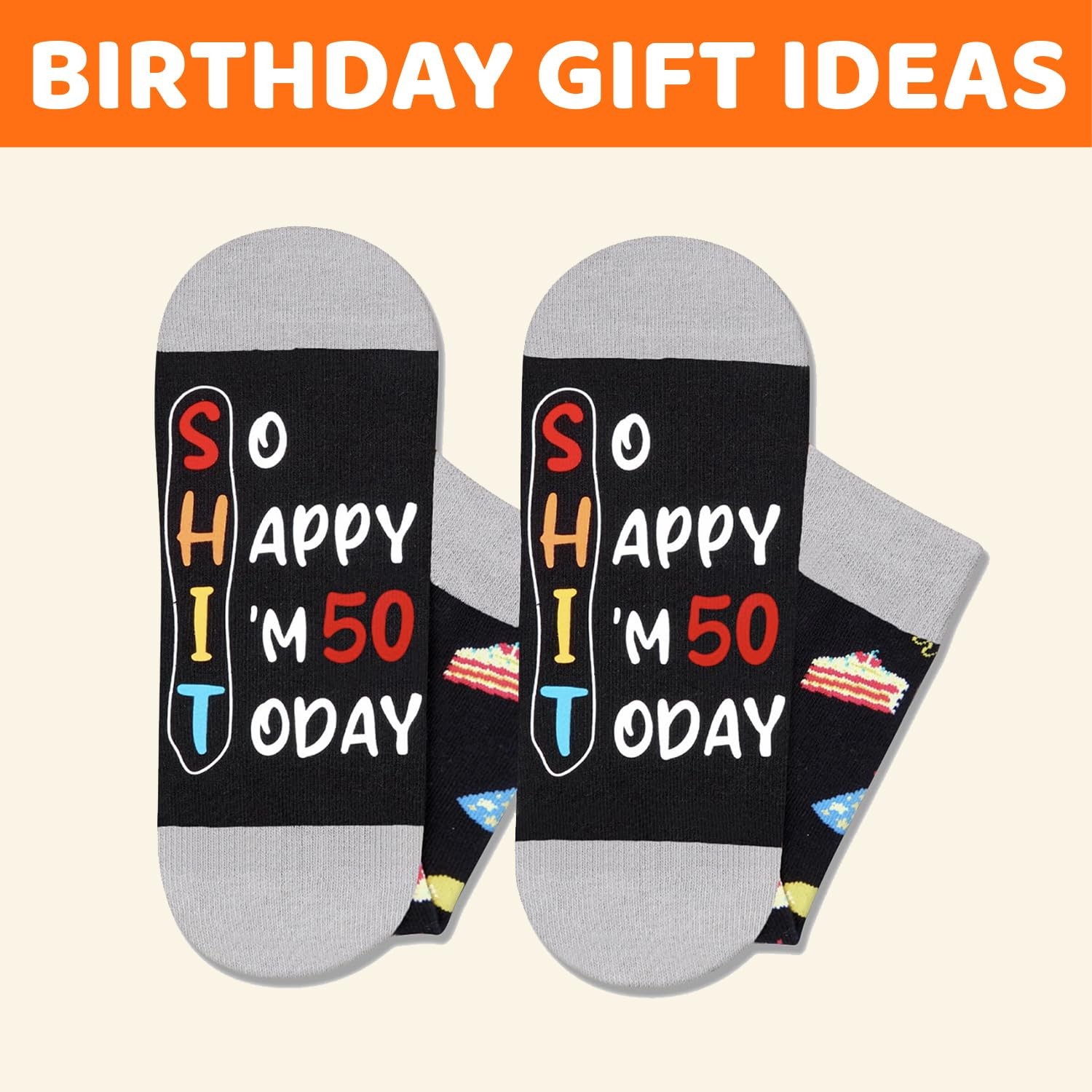 50th Birthday Gifts for Him – Her Socks for 50 Year Old Women Men Male, Happy…