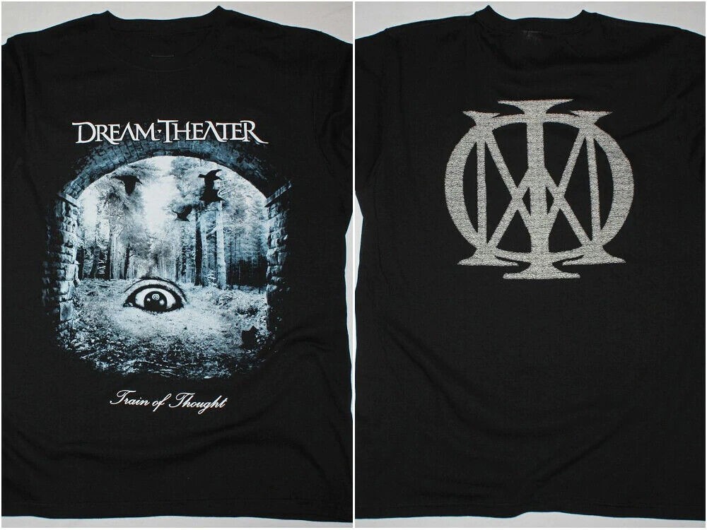 DREAM THEATER TRAIN OF THOUGHT BLACK T SHIRT BLACK VINTAGE PRINT T SHIRT