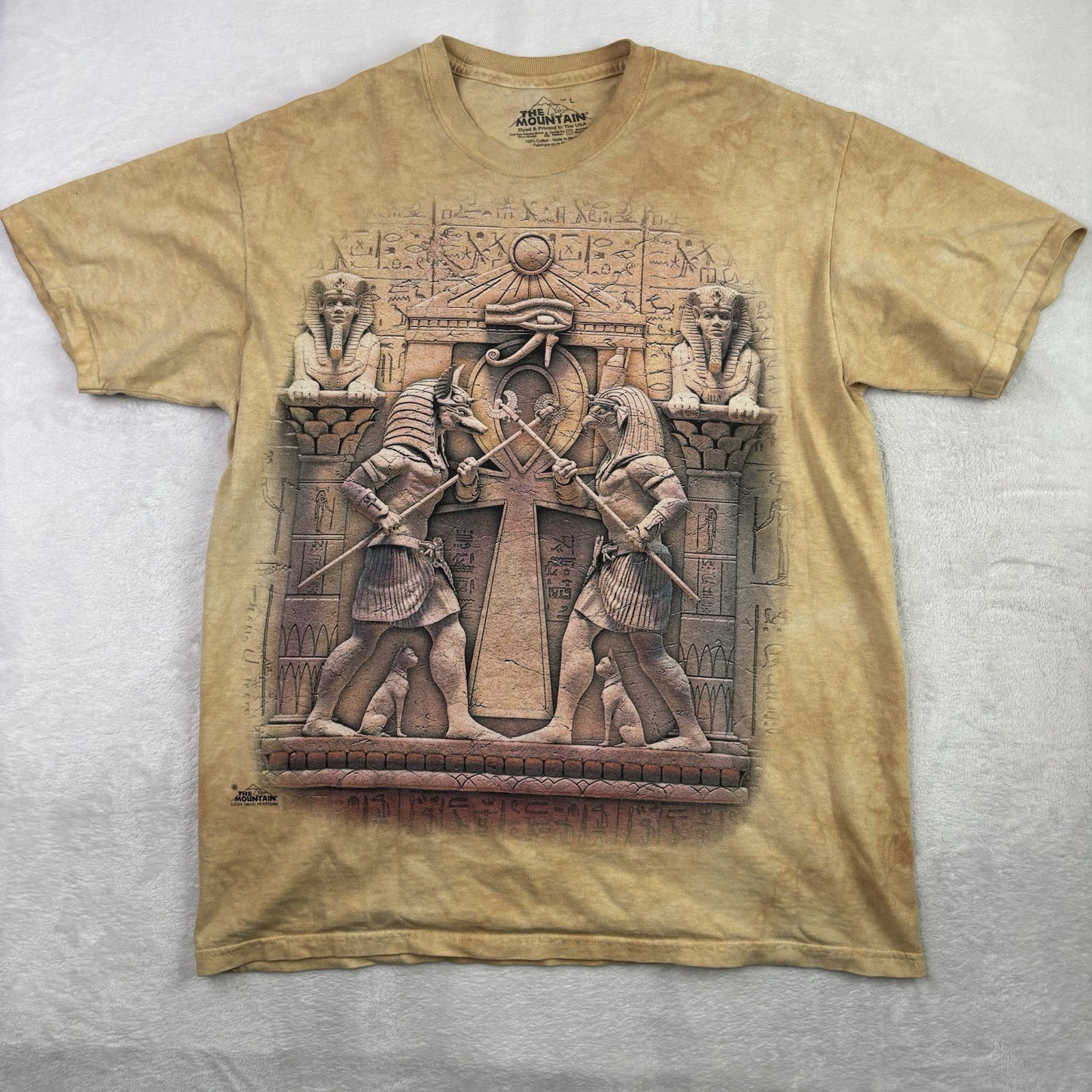 The Mountain Egypt Tan Short Sleeve Graphic Shirt Men’s Large Dyed