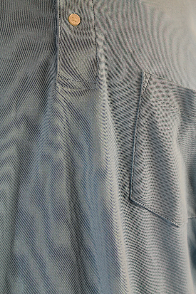JOHN ASHFORD BLUE SHORT-SLEEVE PIQUE POLO SHIRT XL
