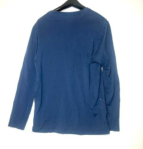 Mack Weldon Men Medium Blue Navy Long Sleeve Lightweight Pima Cotton Shirt Sz M