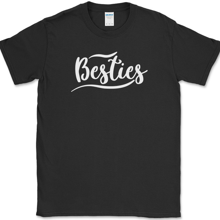 Besties T-Shirt Funny Humor Group Best Friends Forever Novelty Text Tee