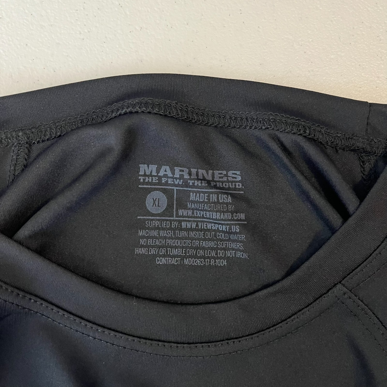 USMC Marines Long Sleeve T-Shirt Men’s Size XL Black Moisture Wicking USA NWOT