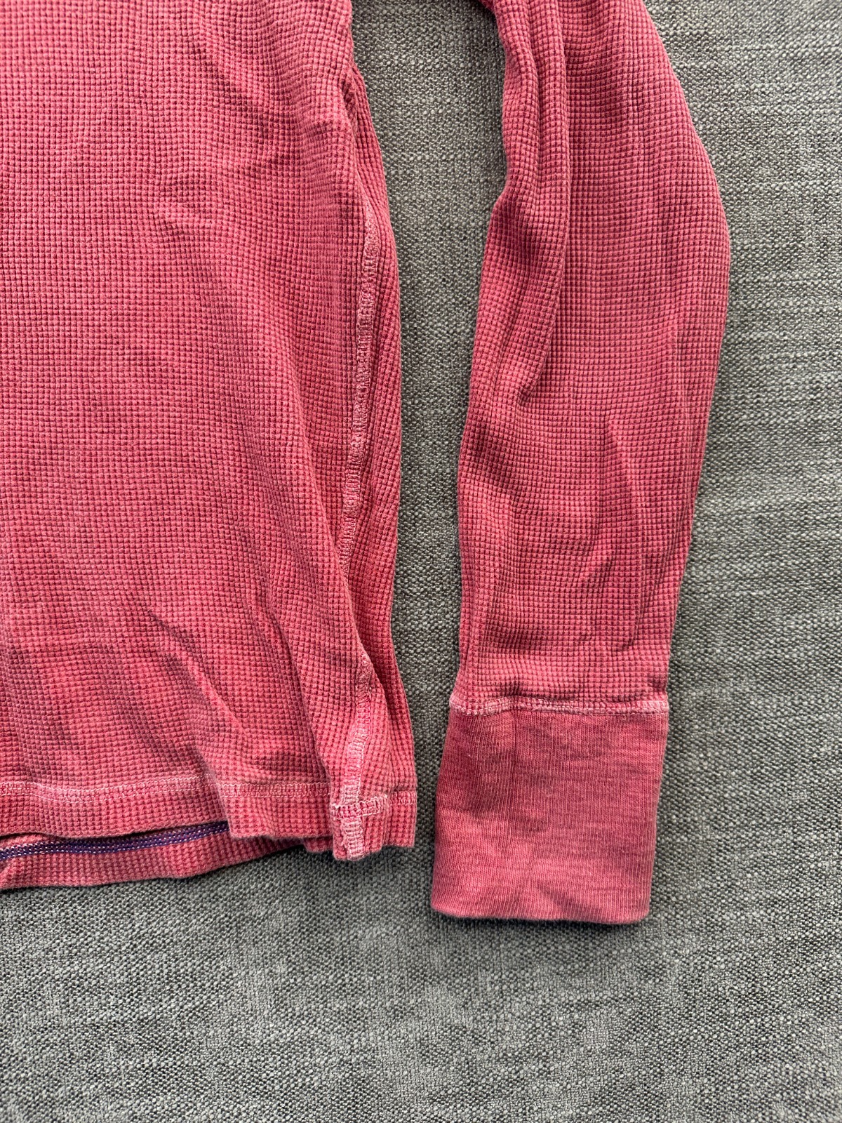 Vintage American Eagle Outfitters Shirt Mens Medium Pink Cotton Waffle Knit