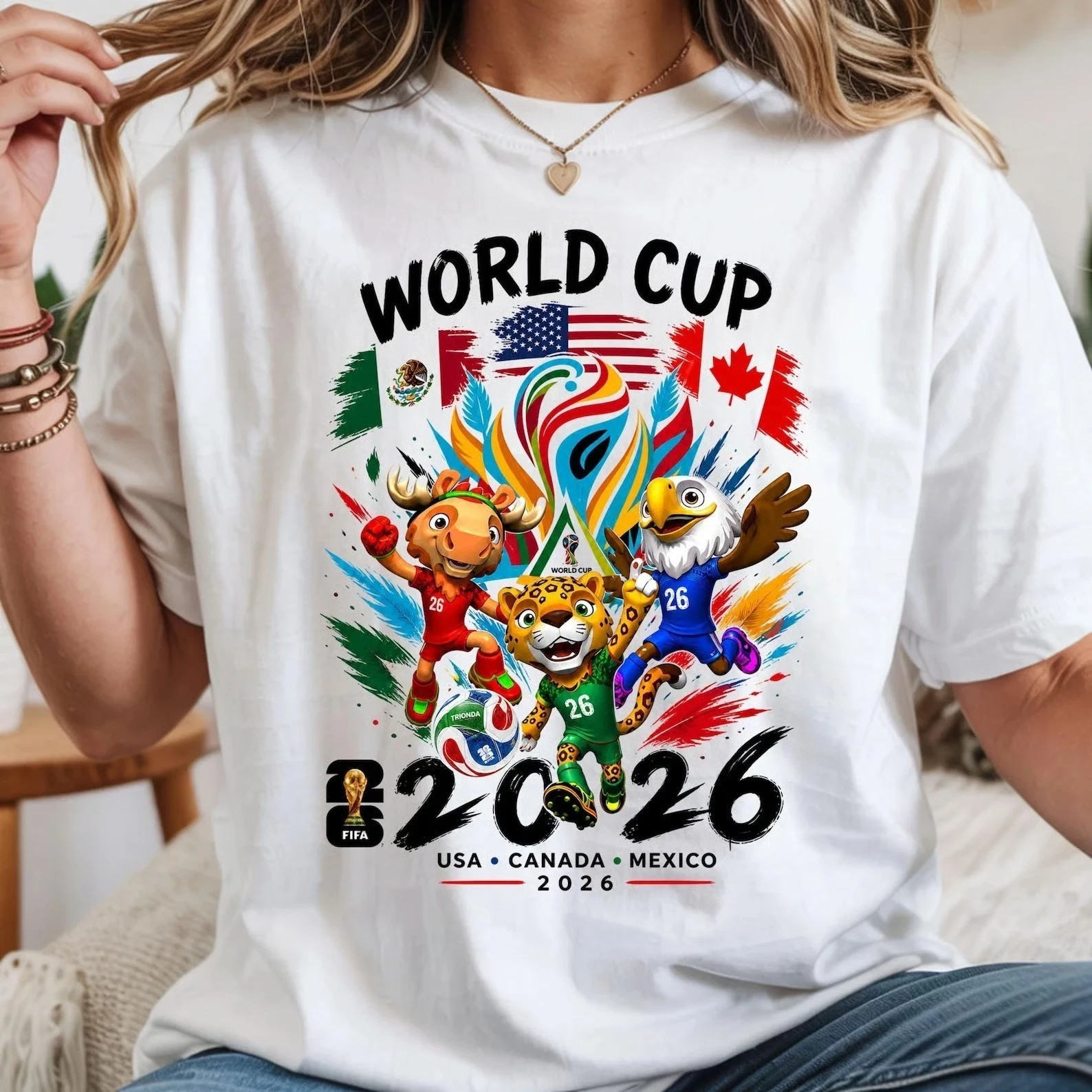 World Cup 2026 Shirt, Football Fan T-Shirt, Unisex Graphic Tee S-5XL