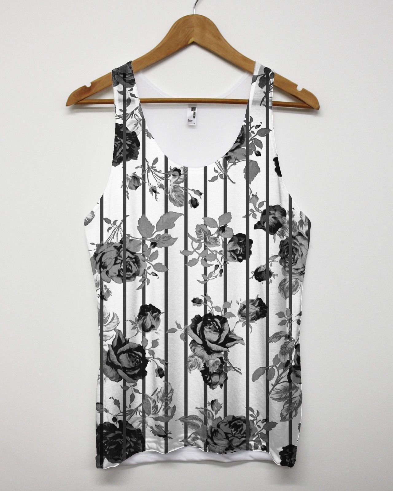 97 Flower Vest Stripes All Over Vest Tank Summer Shop Floral Men Women Top Beach