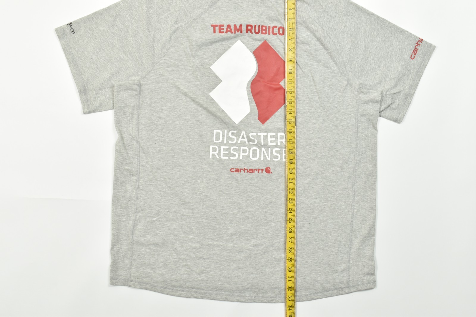 Carhartt Force Mens 2XL Gray Team Rubicon Disaster Response Short Sleeve Graphic