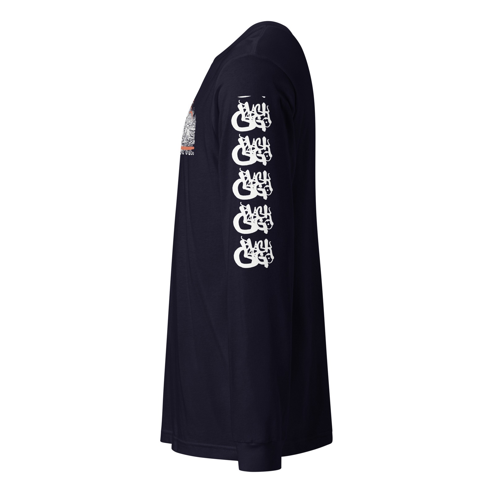 BlackCargo Unisex Long Sleeve Tee Sustainable Streetwear Navy XS S M L XL 2XL