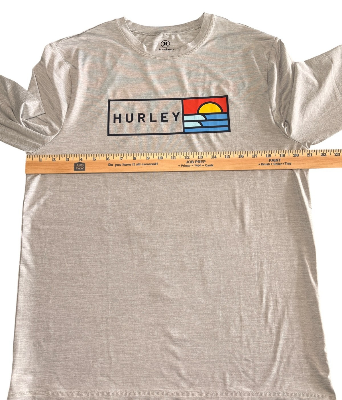 Hurley Long Sleeve Graphic Lightweight Cool Stretch Logo Tagless Men Medium NWOT