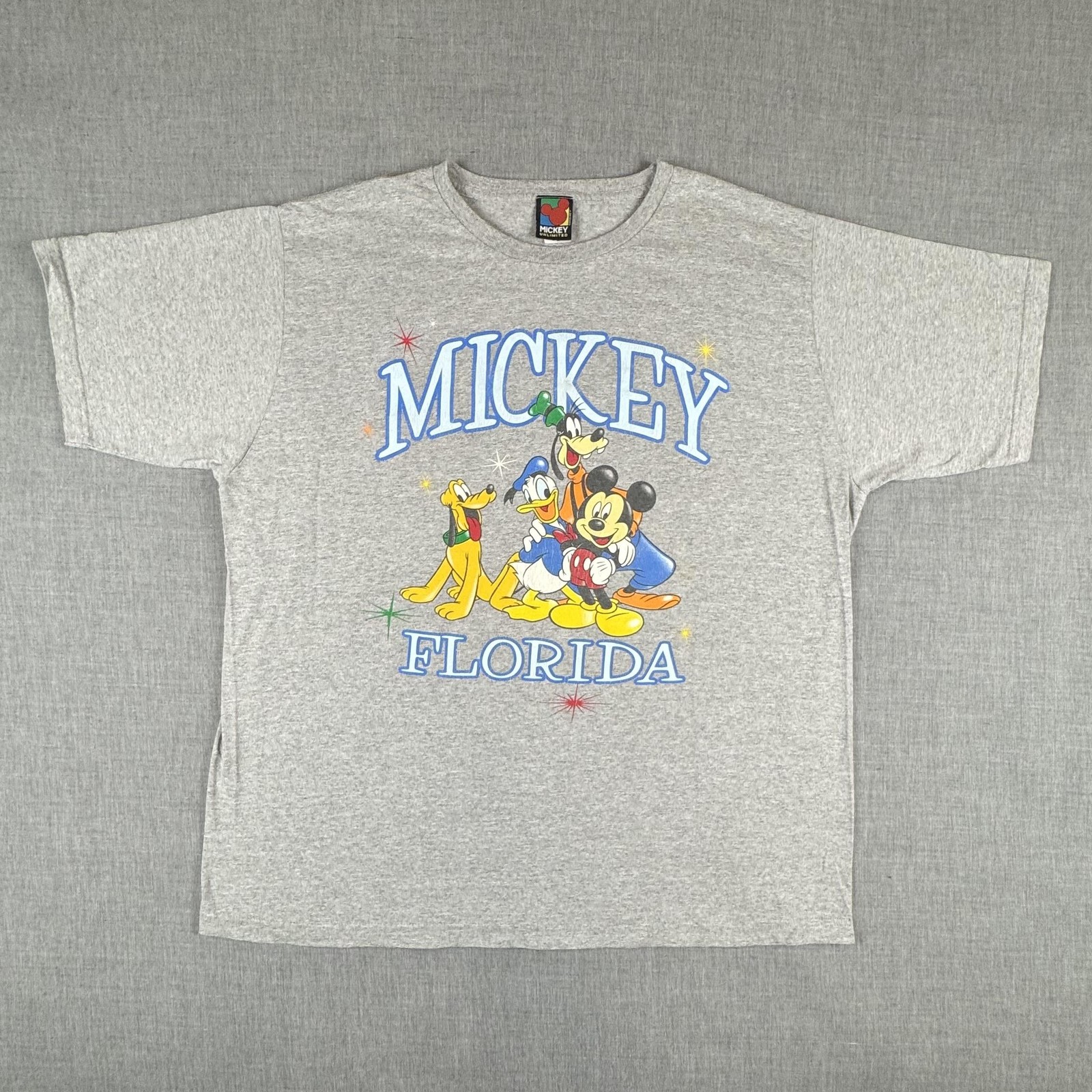 Vintage Mickey Unlimited Shirt Mens Big 1X Gray Florida Disney Graphic Tee