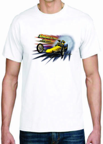 Adult DryBlend® T-Shirt – (YELLOW DRAGSTER LEGENDS – HOT ROD)
