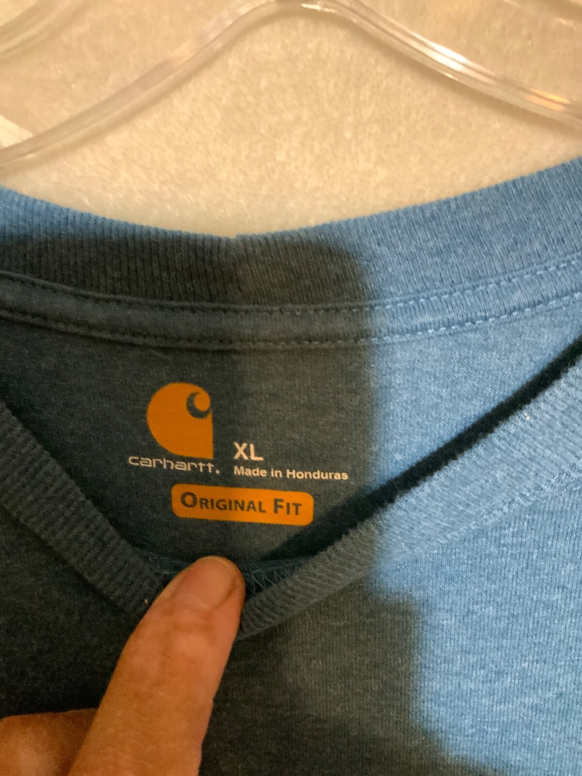 Carhartt Original Fit Pocket T-Shirt Blue Mens XL Workwear Heavy Cotton EUC