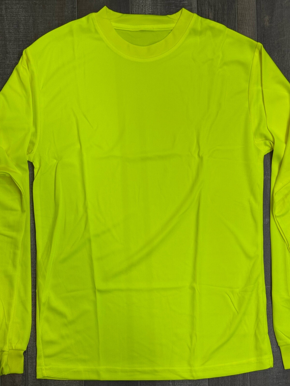 DRI-FIT Performance Long Sleeve T-Shirts, UPF 50+ Sun Protection Safety Green