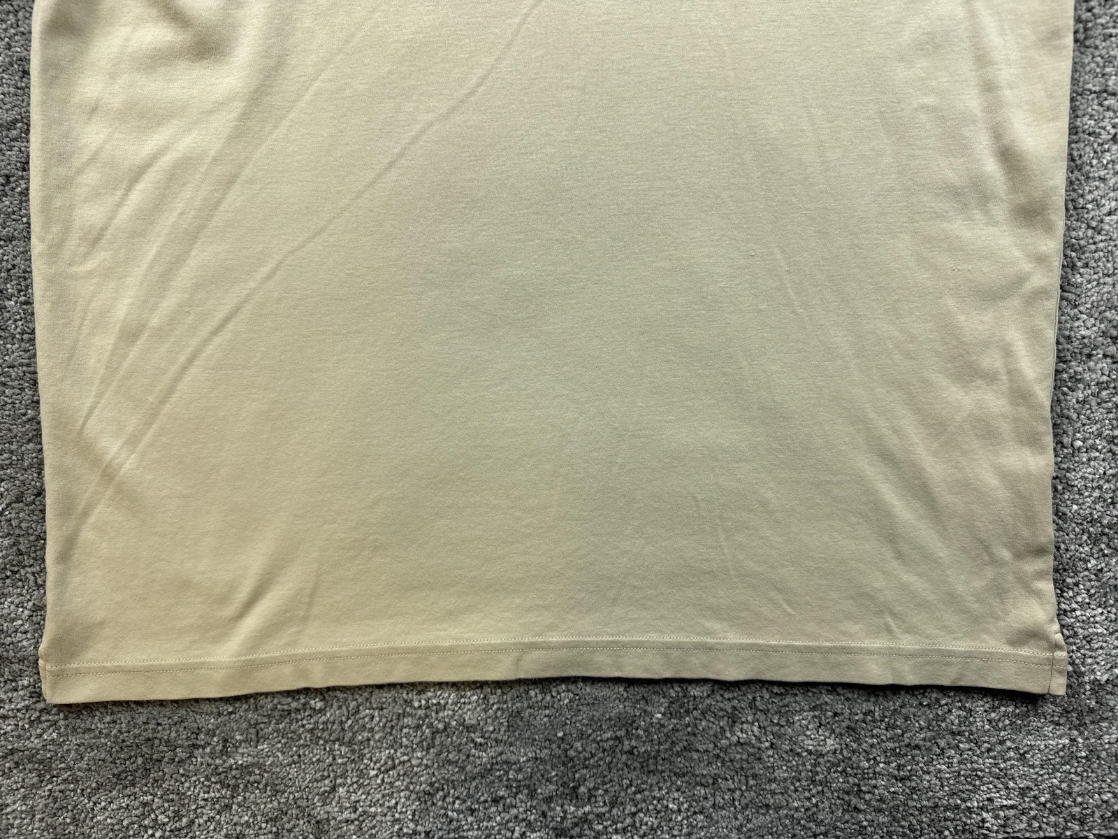 Kirkland Signature Shirt Mens 2XL Beige Pima Cotton Crew Neck Tagless Basic