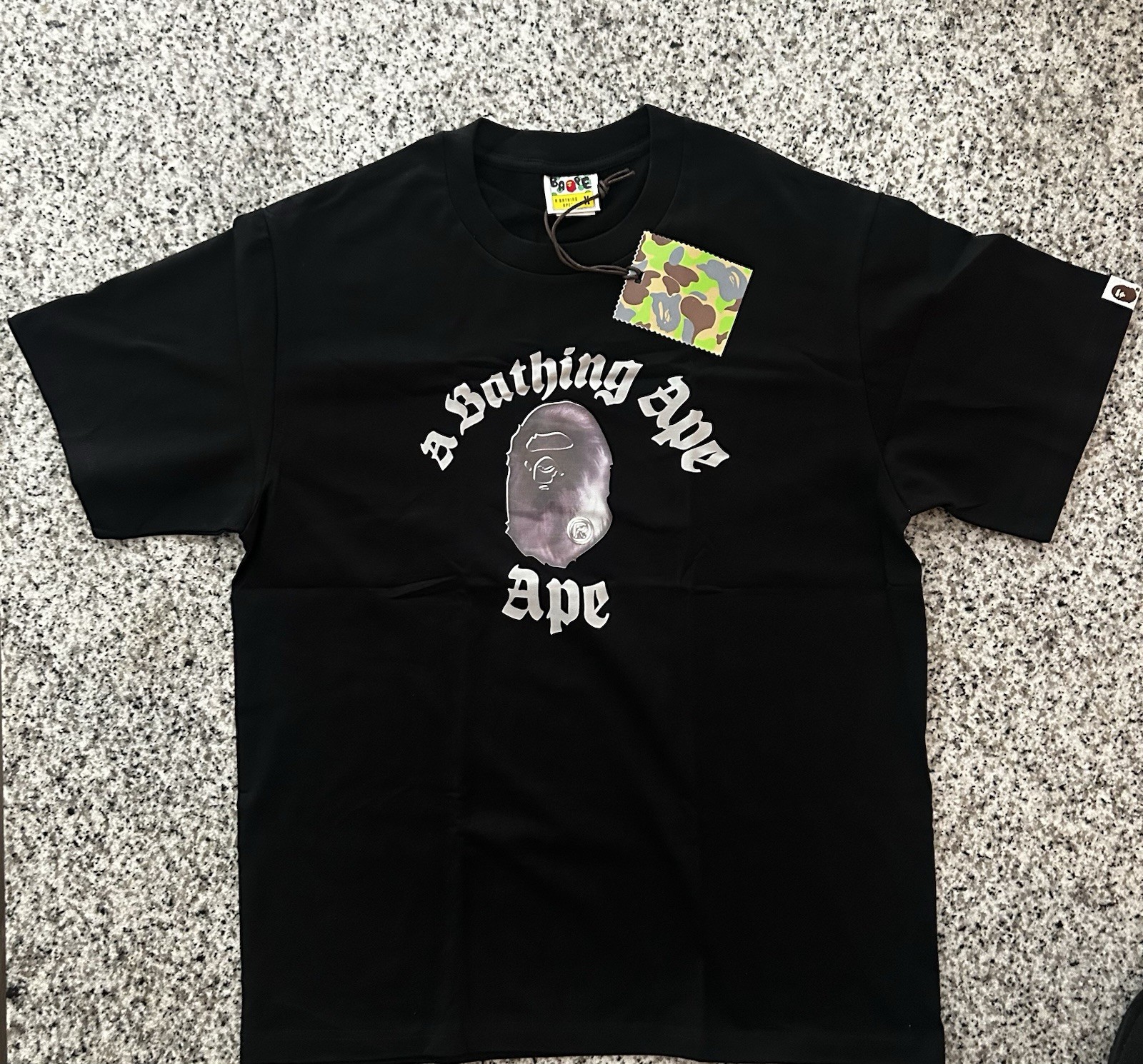 A Bathing Ape BAPE Black Ape Head Logo Graphic Tee Men’s M Crew Neck SS