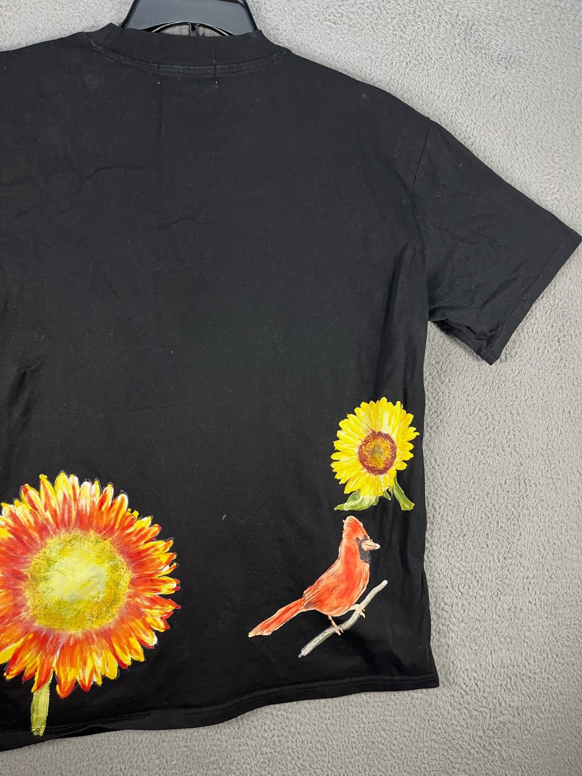 Dreamville T Shirt Mens Large Black Crew Neck Floral Magnolia Music Rap Cardinal