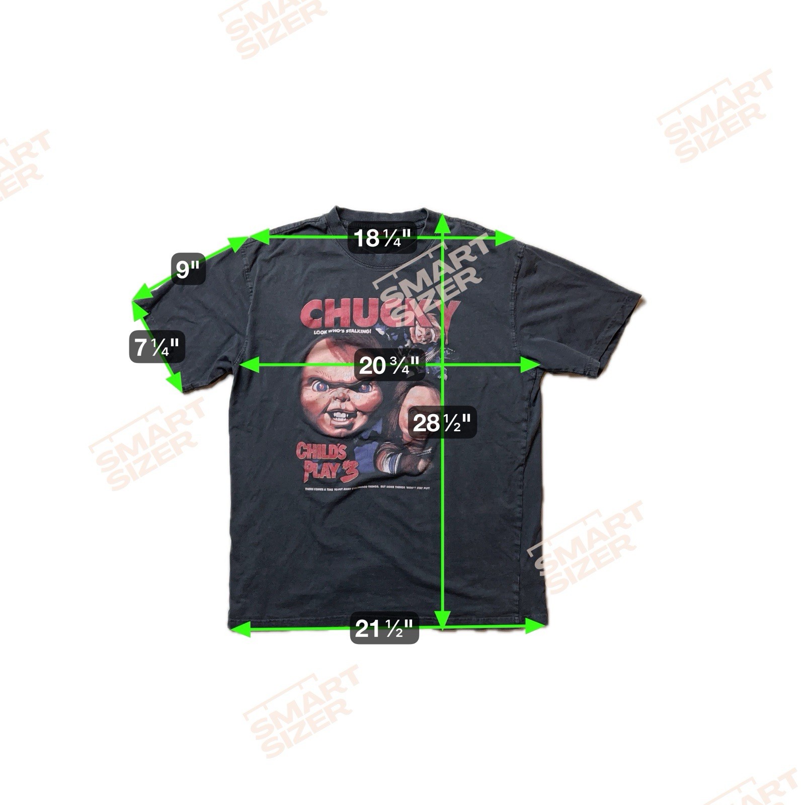 Vintage CHUCKY Childs Play 3 LARGE Look Who’s Stalking T-Shirt UNIVERSAL STUDIOS
