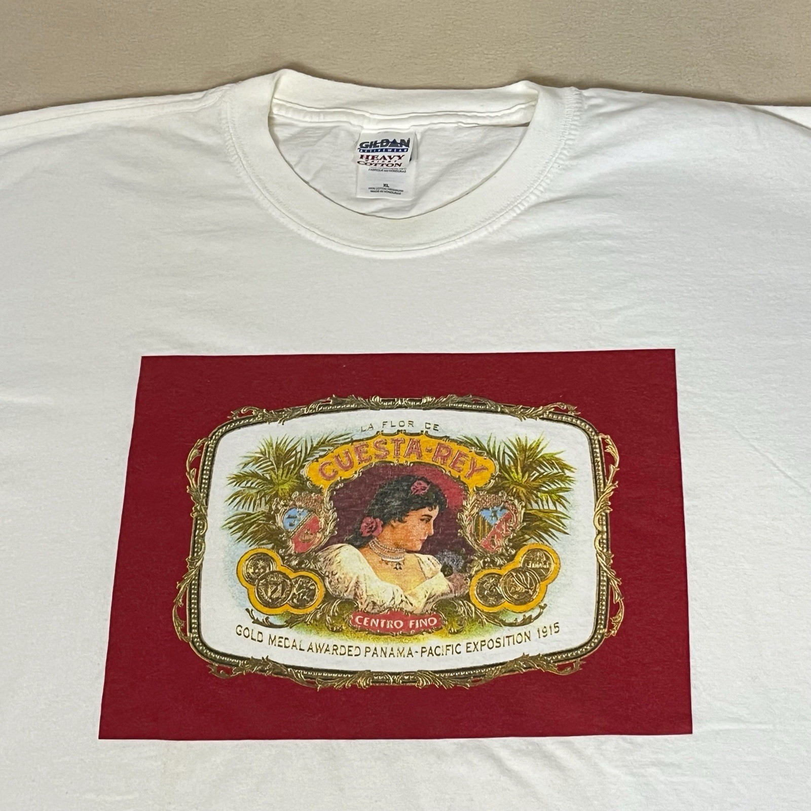 Cuesta Rey Cigars T Shirt Vintage 90s Girl Dominican Republic Smoking