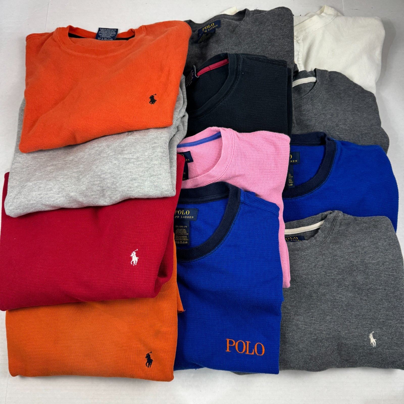 Wholesale Lot of 12 Ralph Lauren Men’s Long Sleeve Thermals (Assorted Sizes)