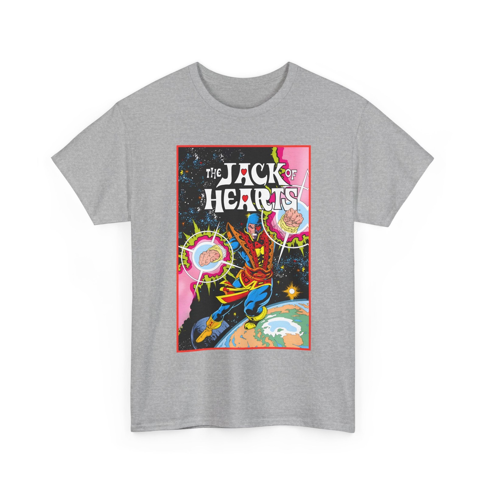 Jack of Hearts T-Shirt Marvel Comics 1983 Avengers Member Vintage-Style Tee