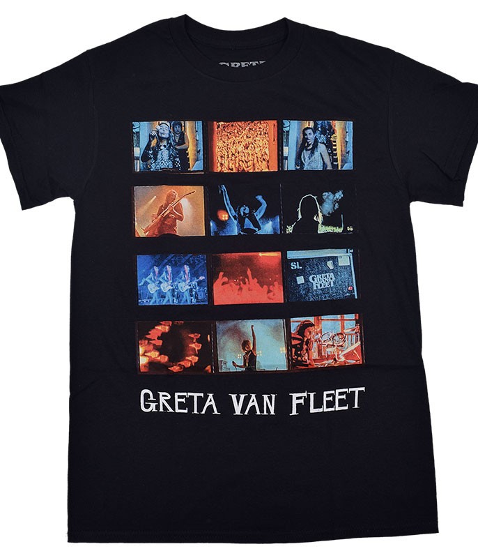 Greta Van Fleet My Way Soon Cover Black T-Shirt Liquid Blue