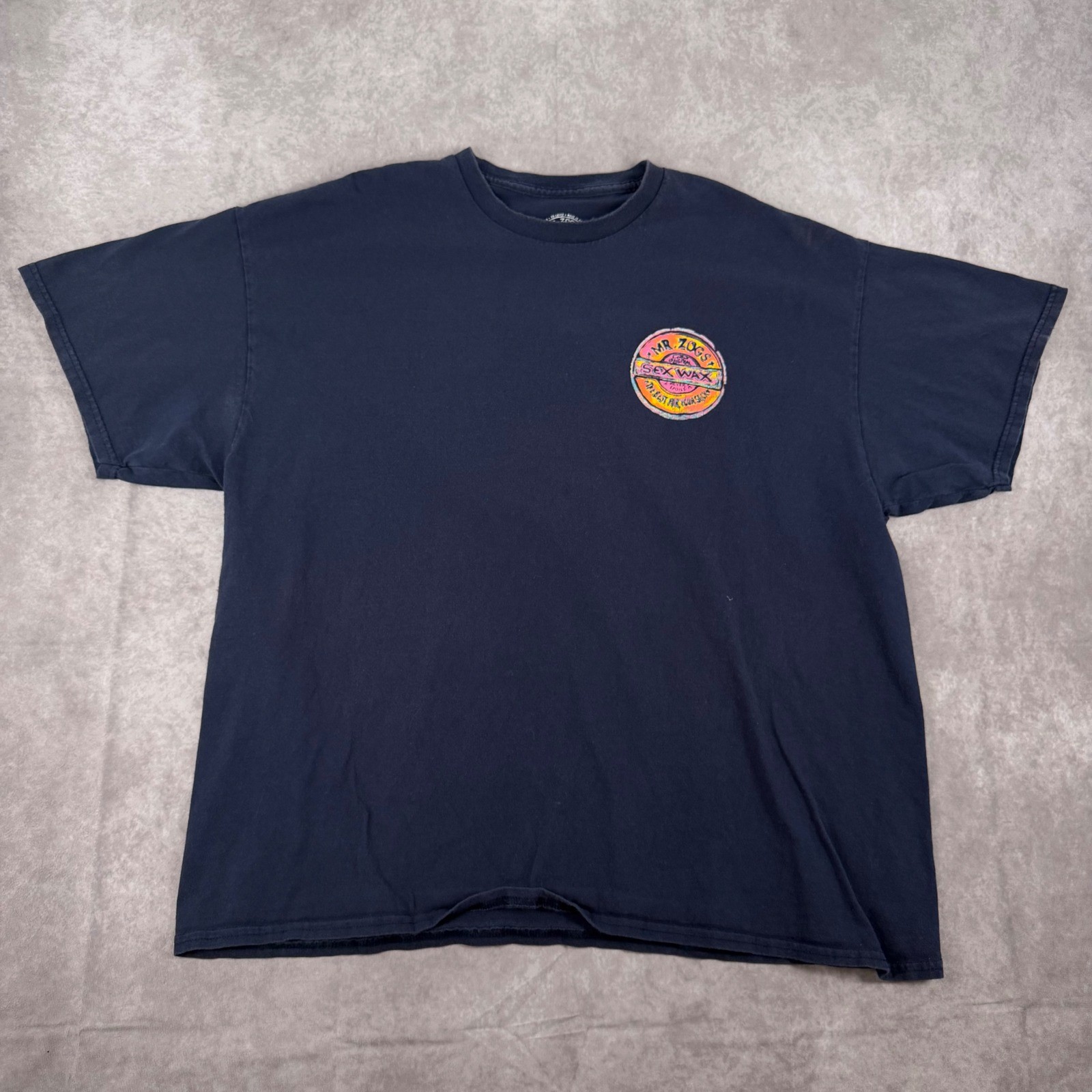 Mr Zogs Sex Wax T Shirt Navy Blue Surf Skate Graphic Tee