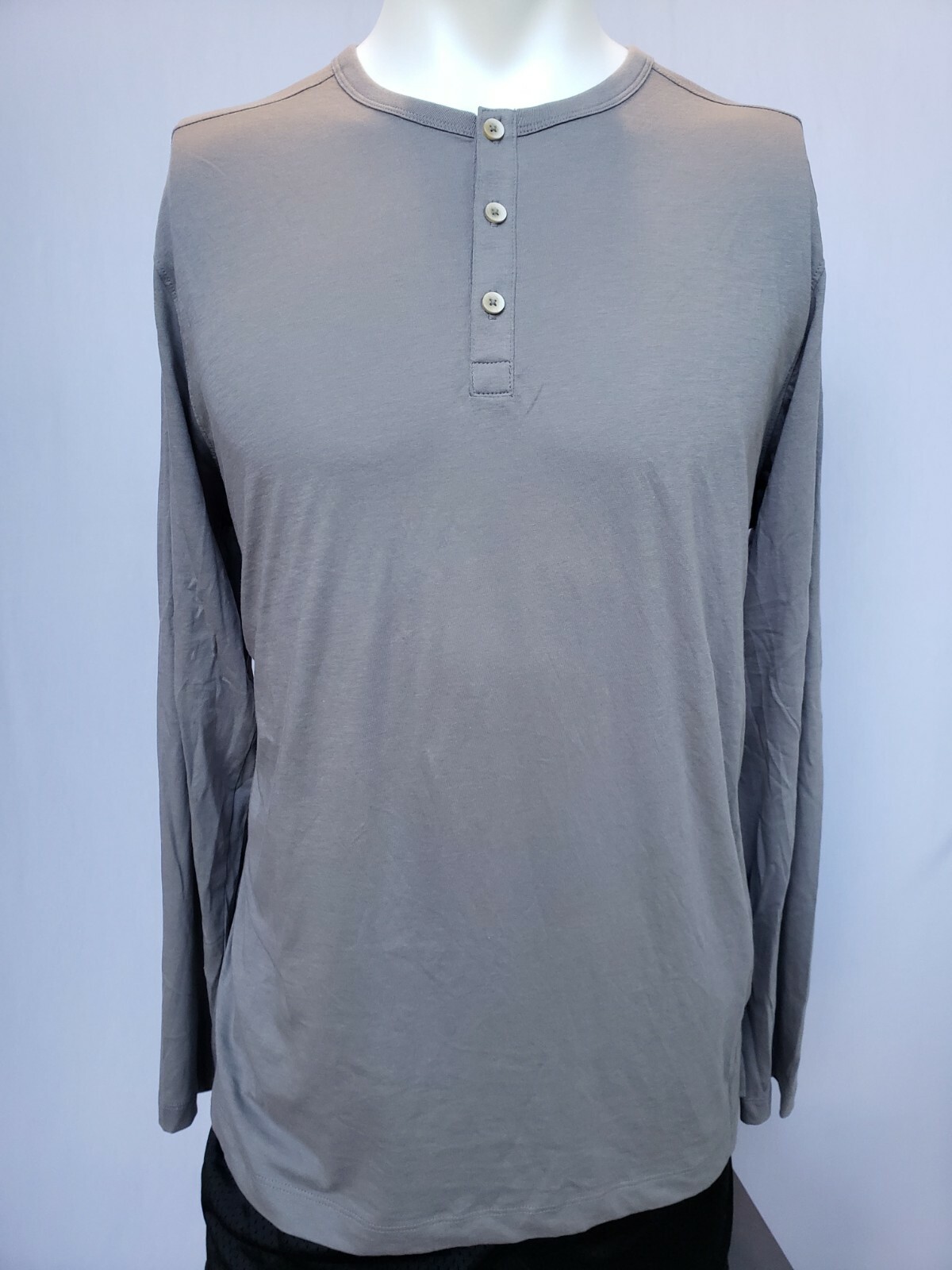 Tommy Bahama Shirt Mens Large Extra Large Gray Long Sleeve Henley