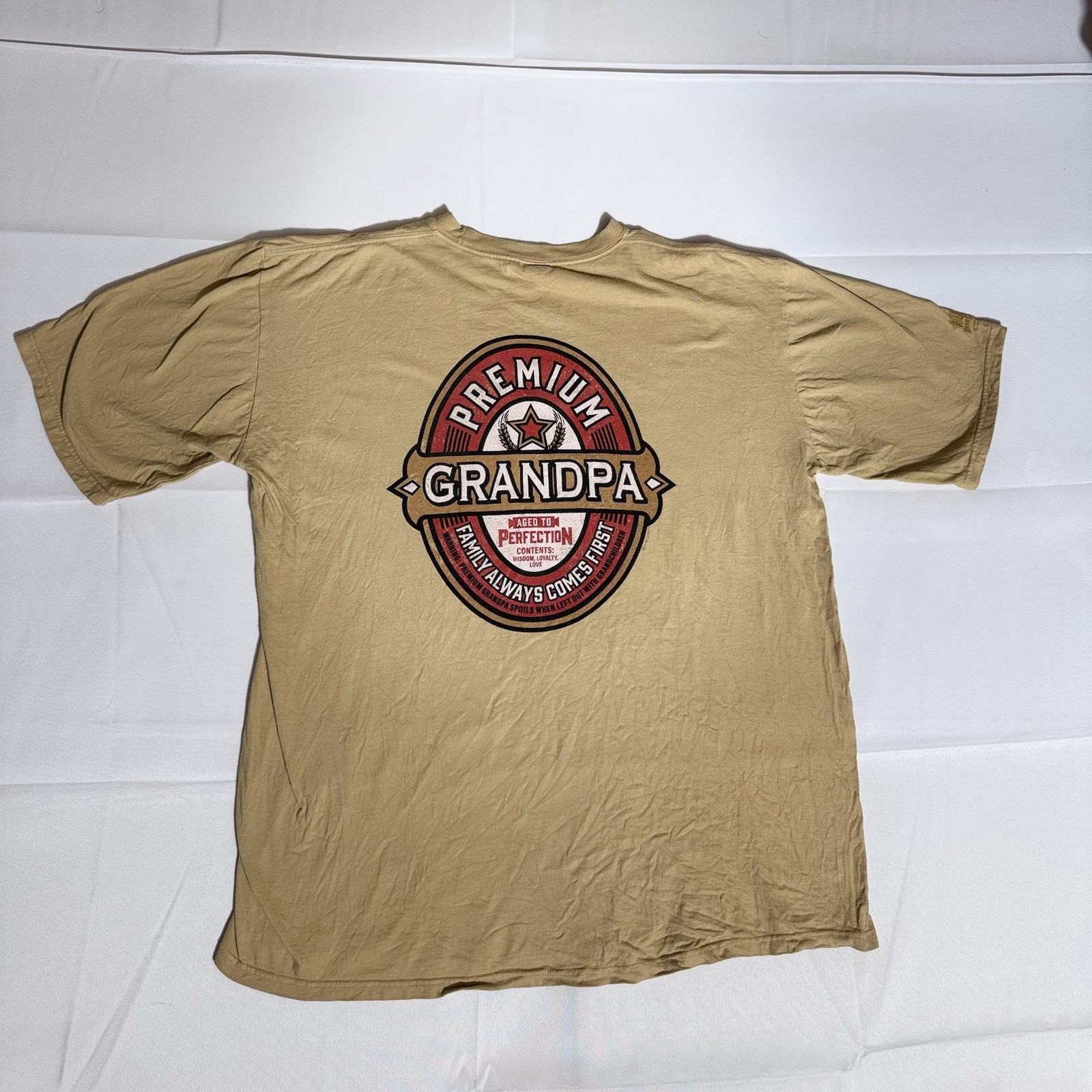 Crazy Shirt Graphic T, Combed Cotton, Premium Grandpa, Yellow, Male, XL