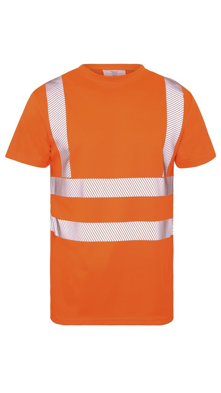 New Mens Hi Vis Viz Visibility Short Sleeve Safety Work Crew Neck Hi Viz T-Shirt