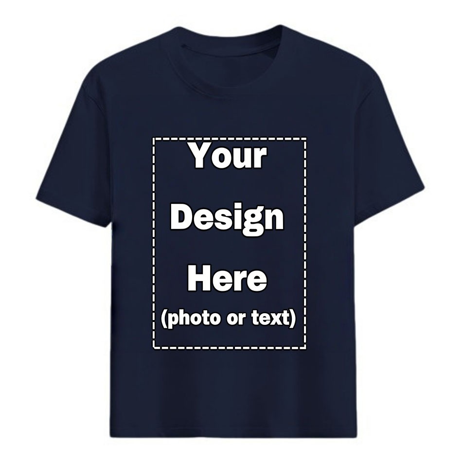 Custom Adult T-Shirt – Front & Back Print with Your Image – Personalized Design