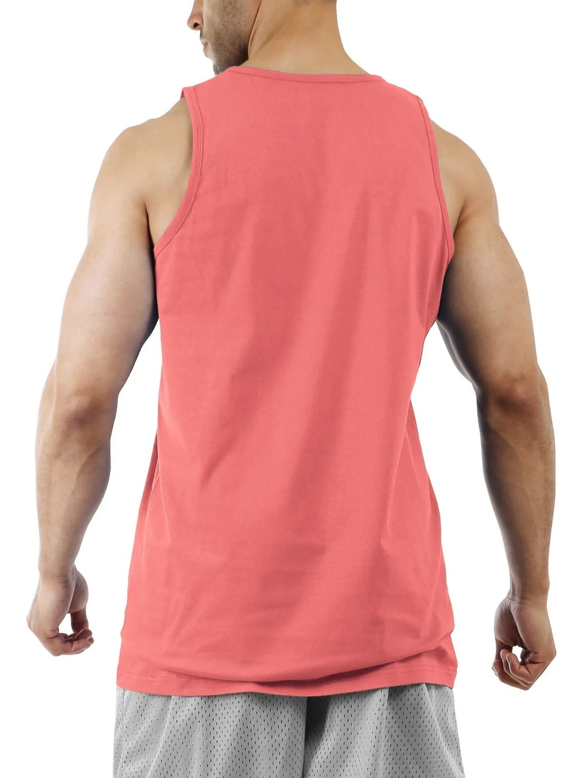Mens Tank Top Muscle Gym Sleeveless Plain T-Shirts Tee A-Shirt 100%Cotton NEW