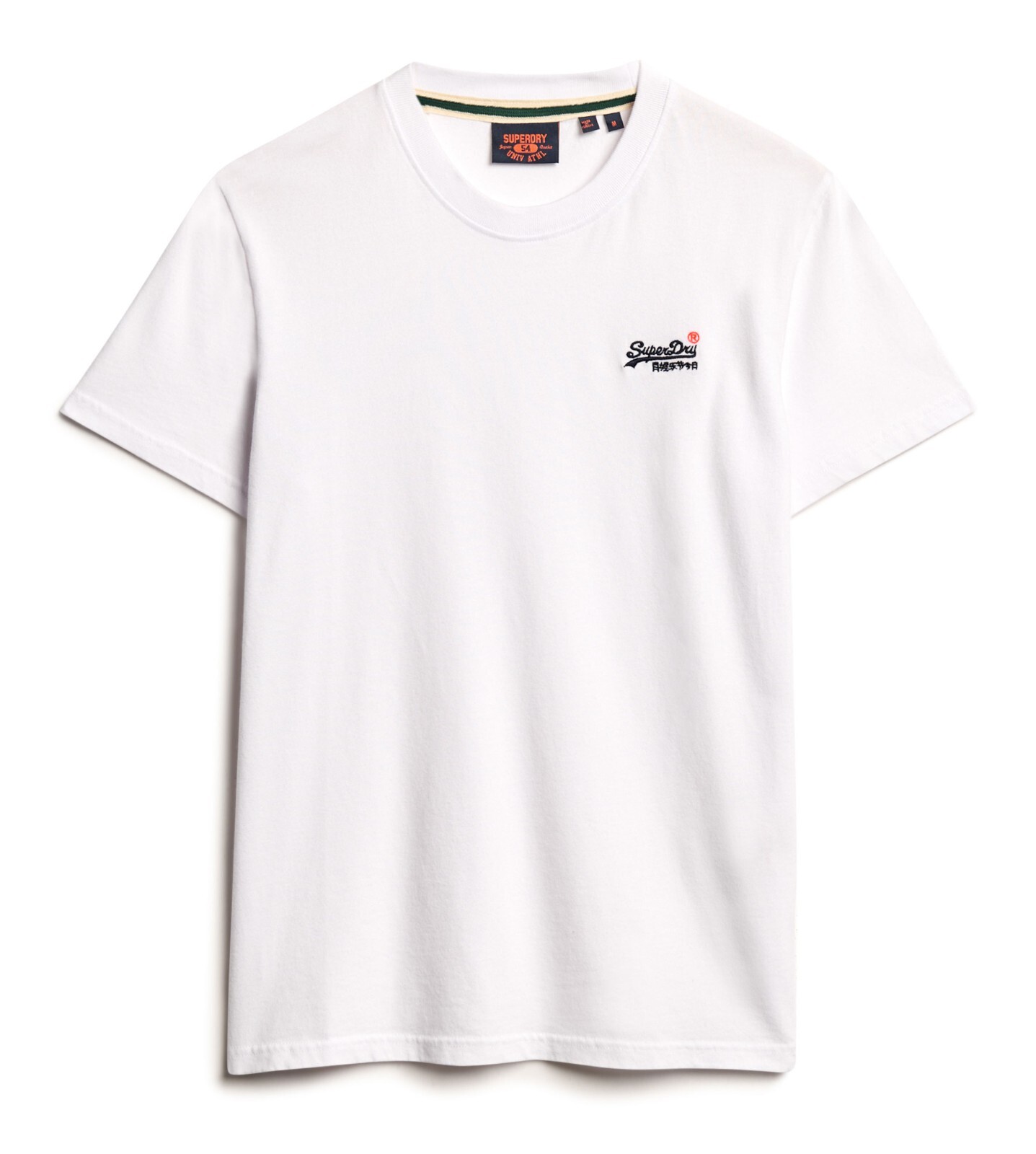 Superdry T Shirt Crew Neck Short Sleeve Contrast Emb Tee Black White Navy Blue