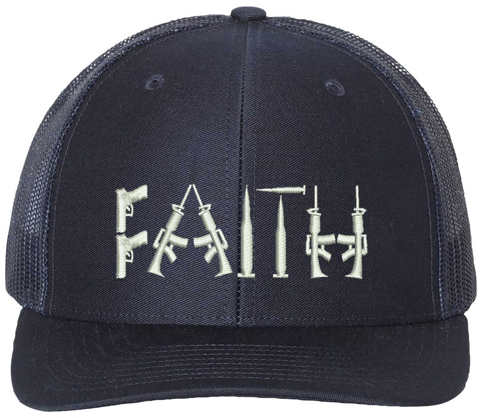 Faith Guns 2nd Amendment Richardson Embroidered One Size Fits All Trucker Hat