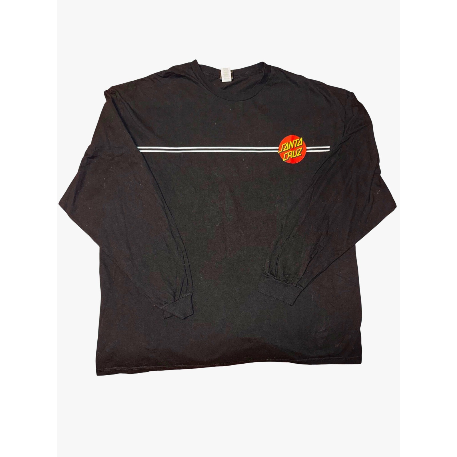 Santa Cruz Skateboards Black Long Sleeve Graphic Dot Logo T-Shirt Mens 3XL