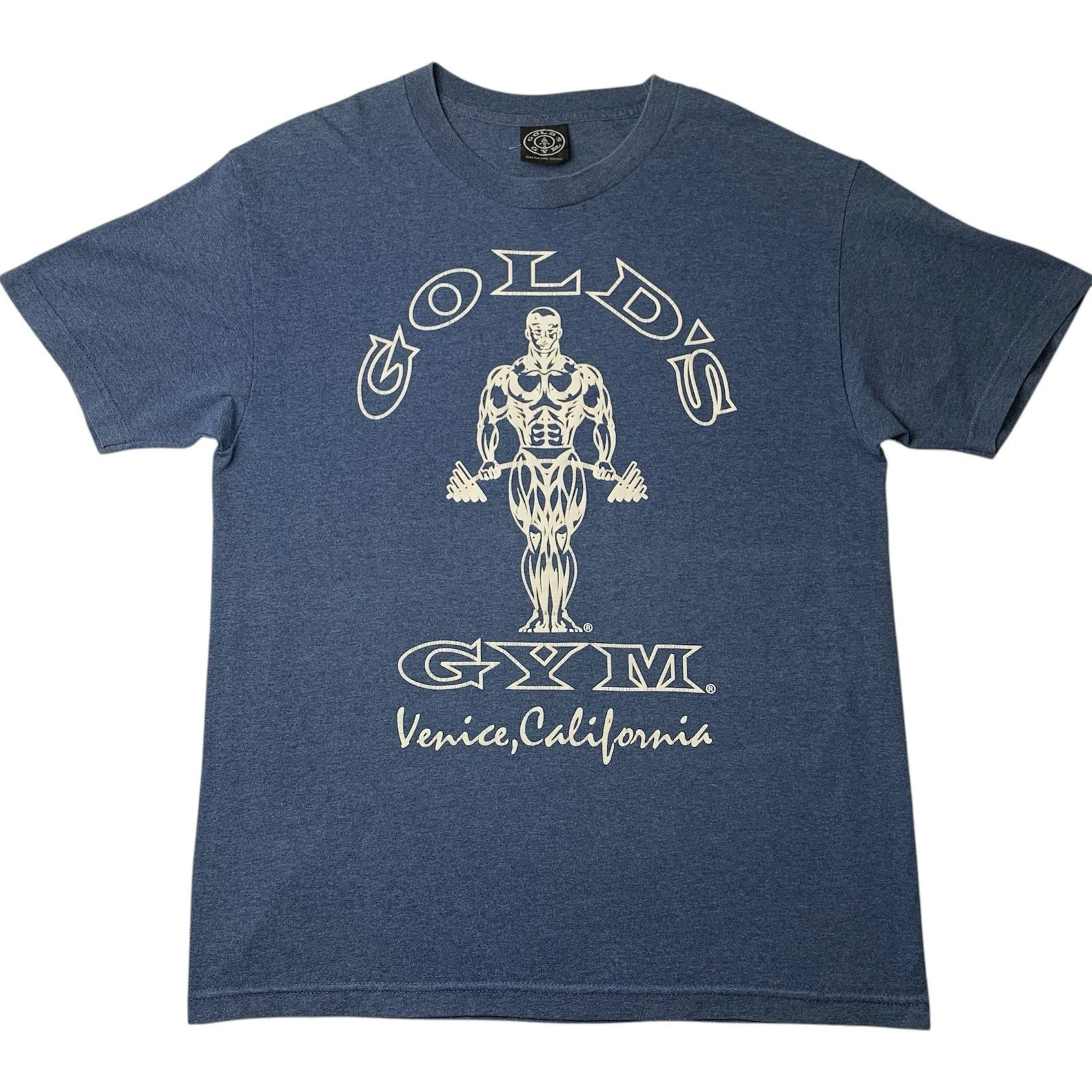 Vintage Gold’s Gym T-Shirt Men’s Bodybuilding Workout Fitness Muscle Tee S-5XL