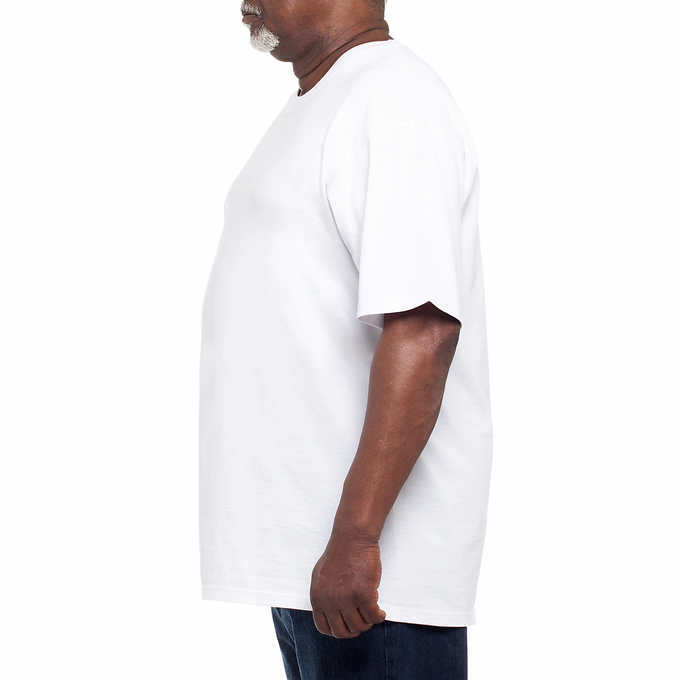Kirkland Signature Men’s Crew Neck T Shirts 6 Pack Tagless 100% Combed Cotton