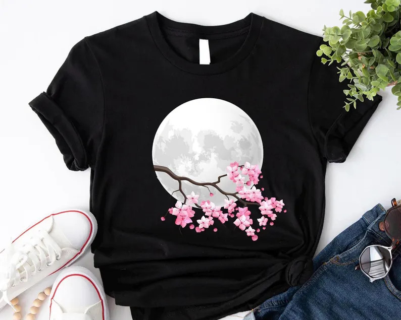 Cherry Blossom Nature Comfort Tee Shirt Floral Spring Summer
