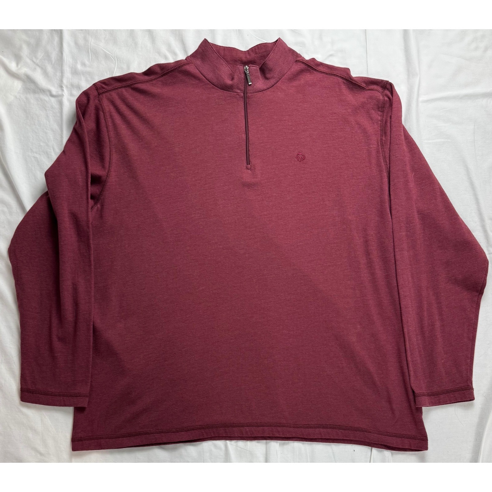 Wolverine Mens XL Quarter Zip Pullover Shirt Lot of 2 Blue Burgundy Long Sleeve