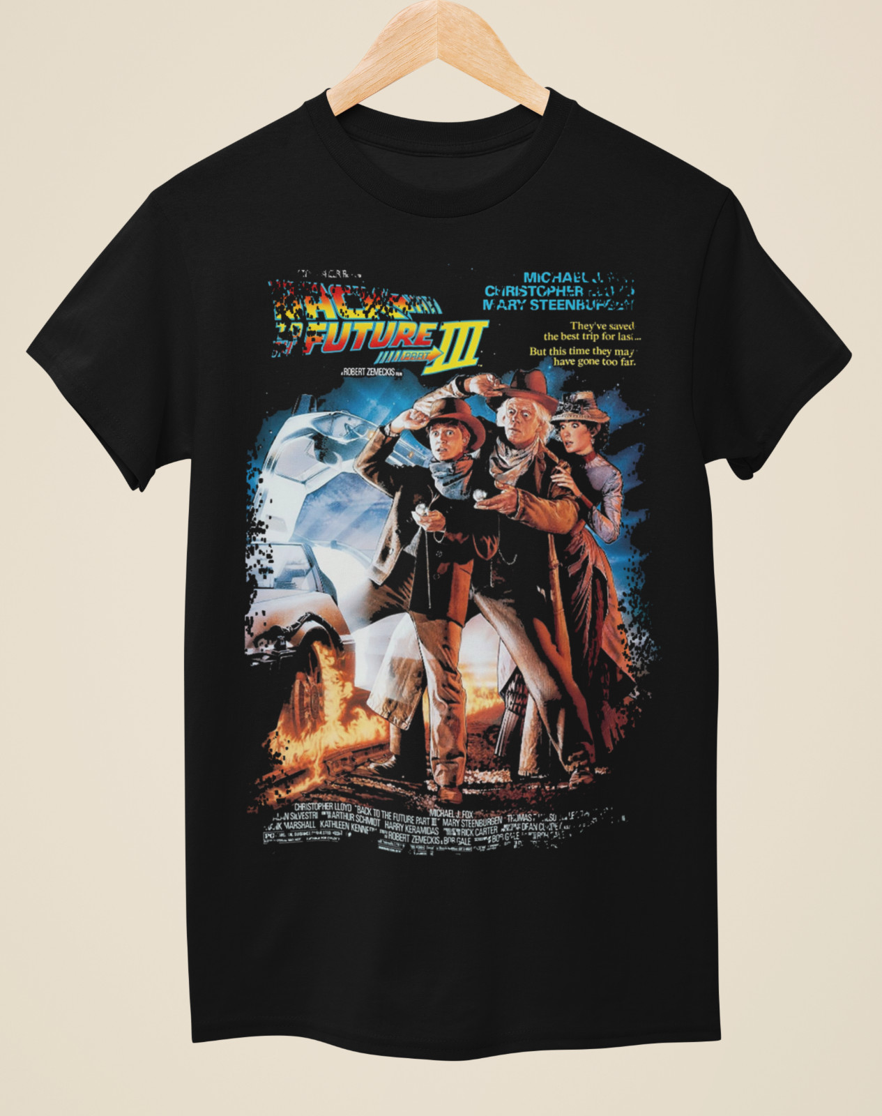 Back to the Future Collection – Movie Poster inspired Unisex Black T-Shirts