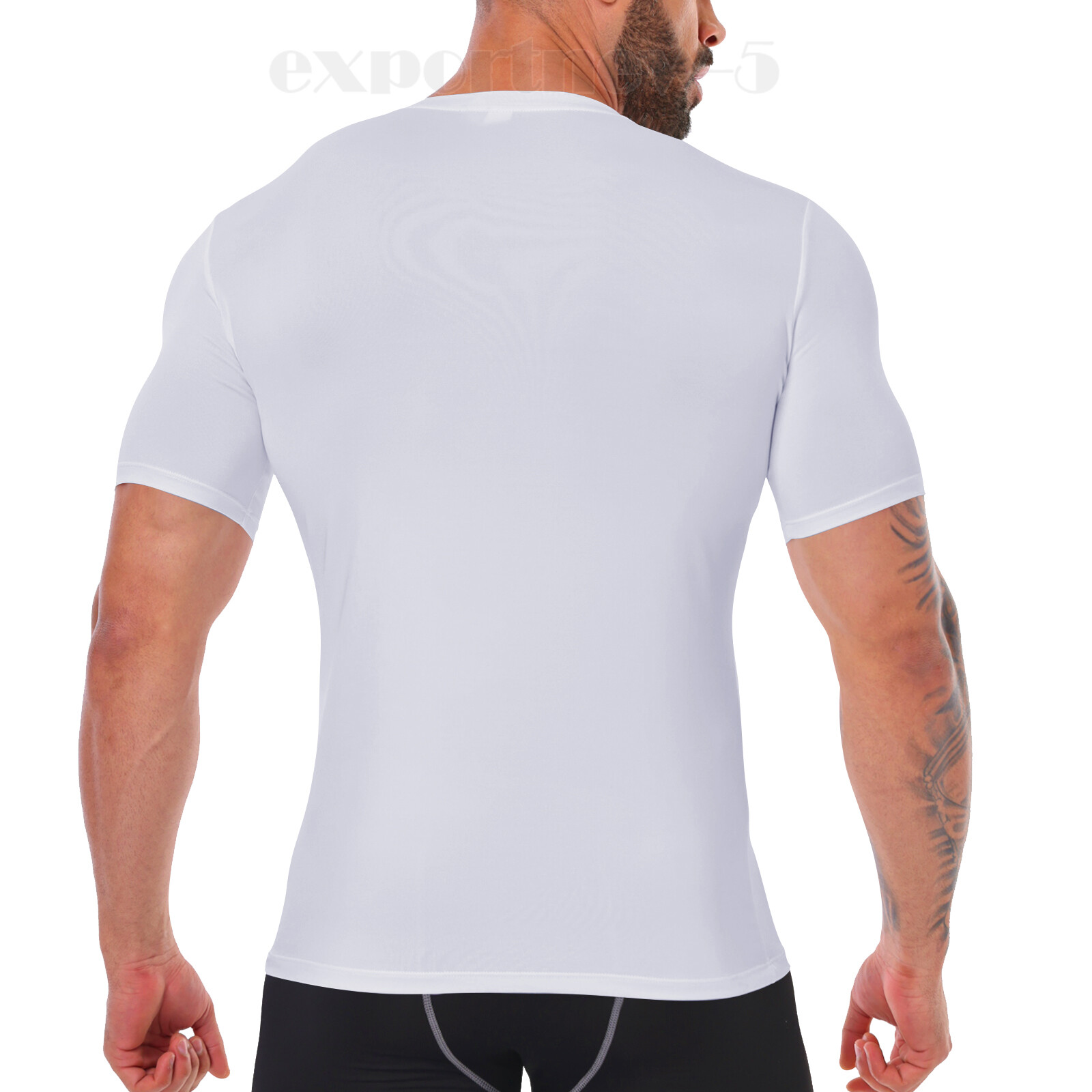 Mens Slim Fit T Shirt Short Sleeve Muscle Gym Fitness Sports Tee Shirts Tops US