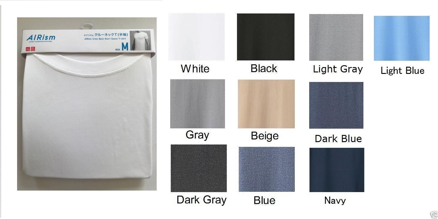 UNIQLO Men AIRism Short Sleeve Crew Neck T-shirt from Japan NWT