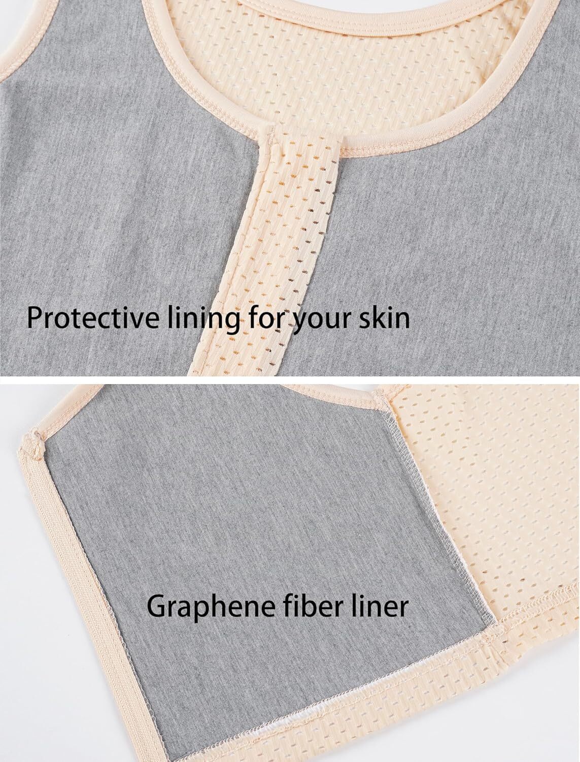 Chest Binder FTM Transgender Zip Up Binder Breathable Cool Fabric Tank Top