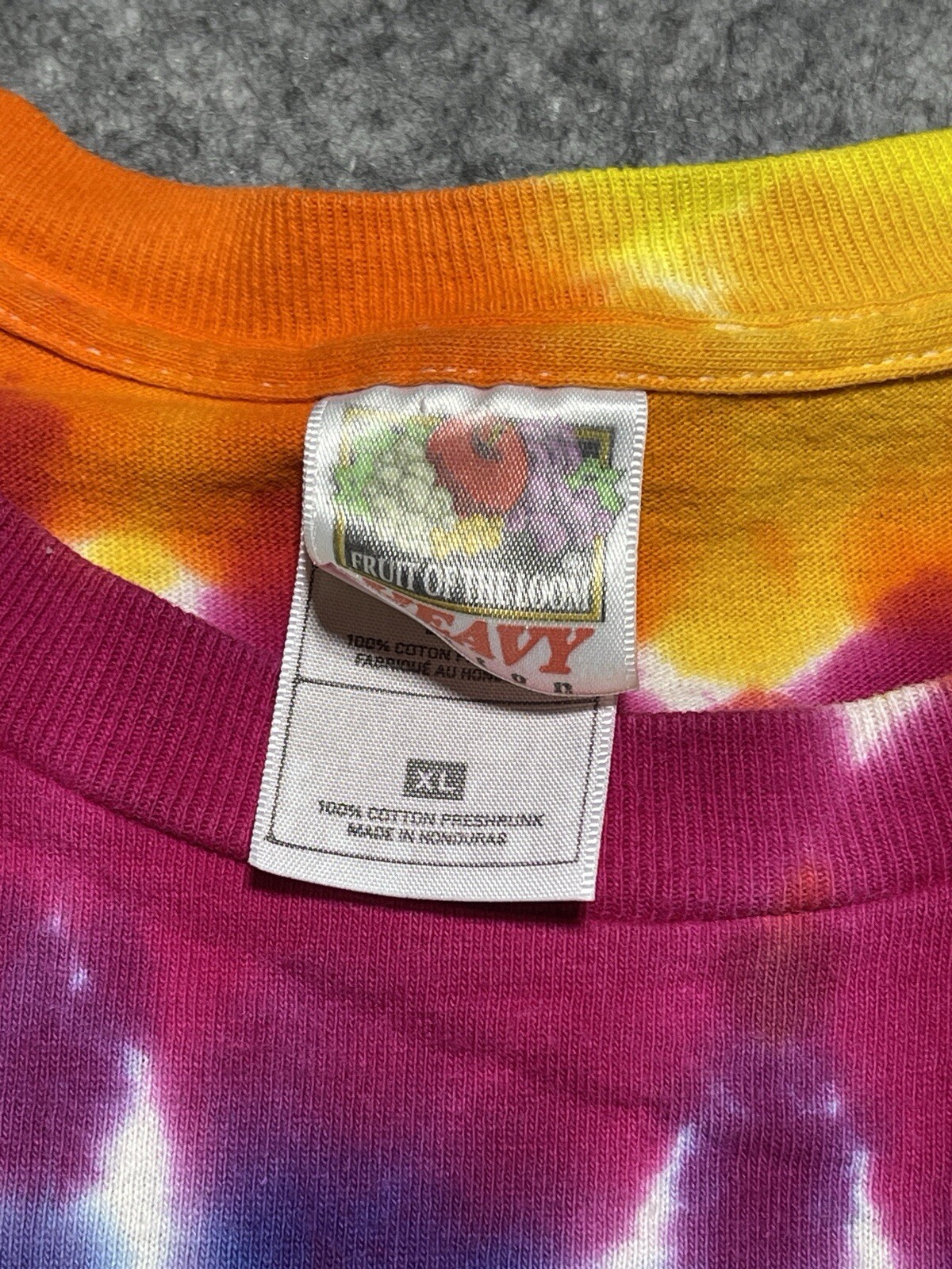 VINTAGE XL Tie Dye Colorful Swirl FOTL Shirt Blank Skater Grunge Dance Rave
