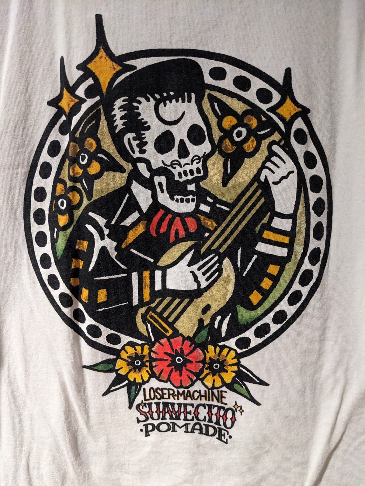 Loser Machine Suavecito Pomade Hair Product White Large T-Shirt