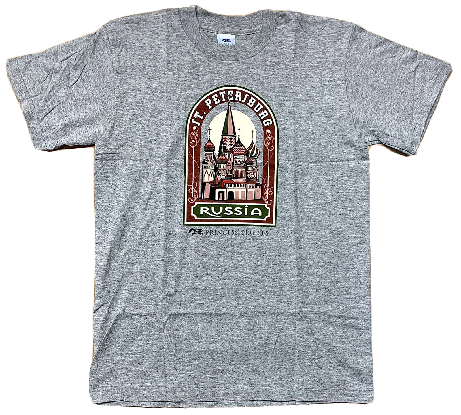 St. Petersburg Russia Princess Cruises T-shirt Size Medium Gray New