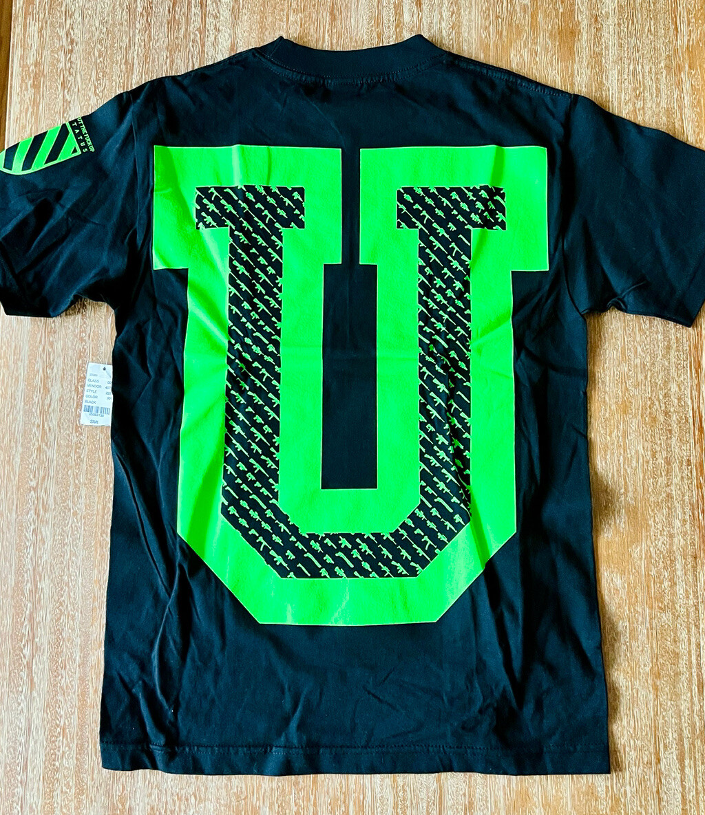 NEW Rogue Status T-shirt Tee Shirt S Small Black Gun Show F U Rare Neon Green DS