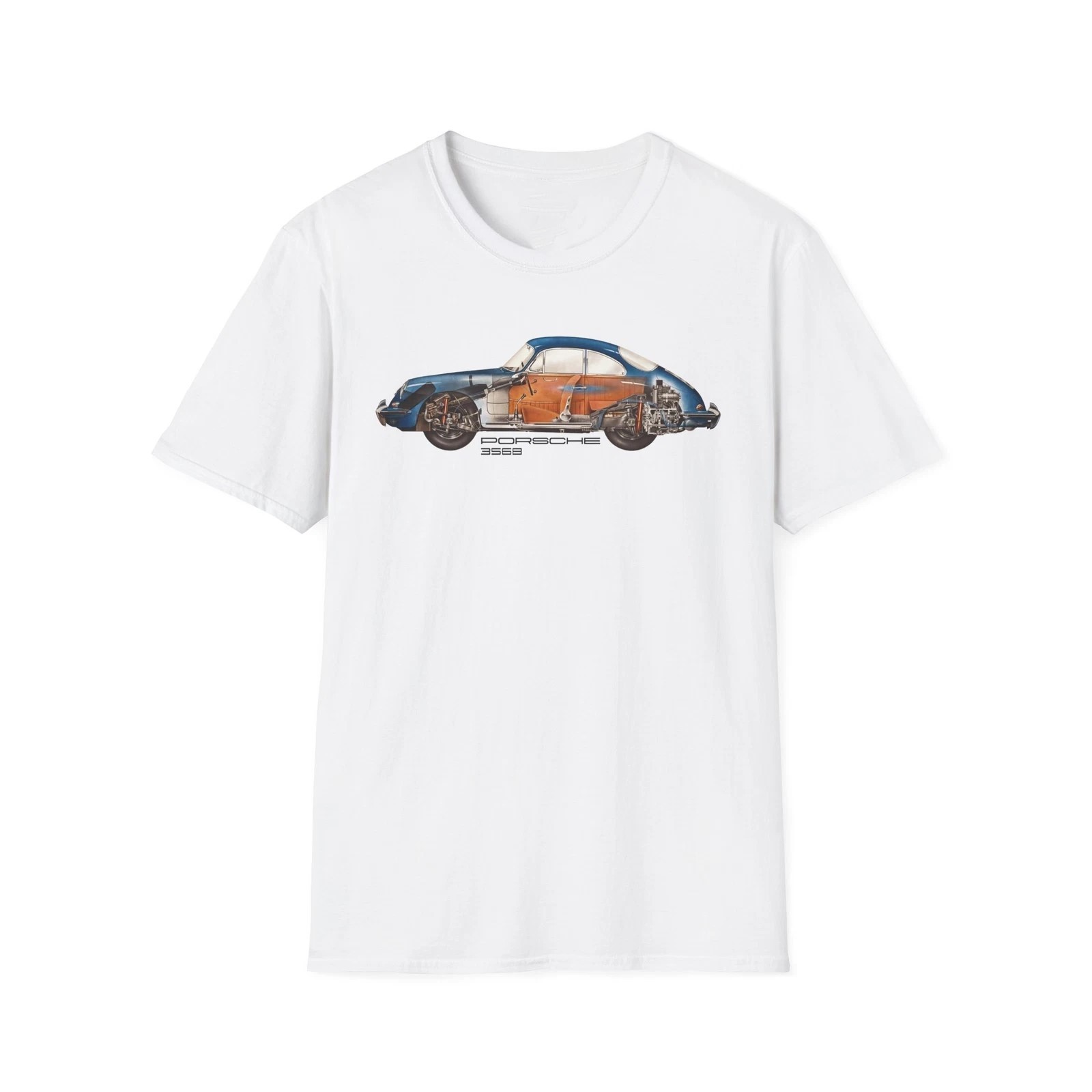 1962 Classic European Sports Car Cutaway Vintage REPRINT Graphic T-Shirt