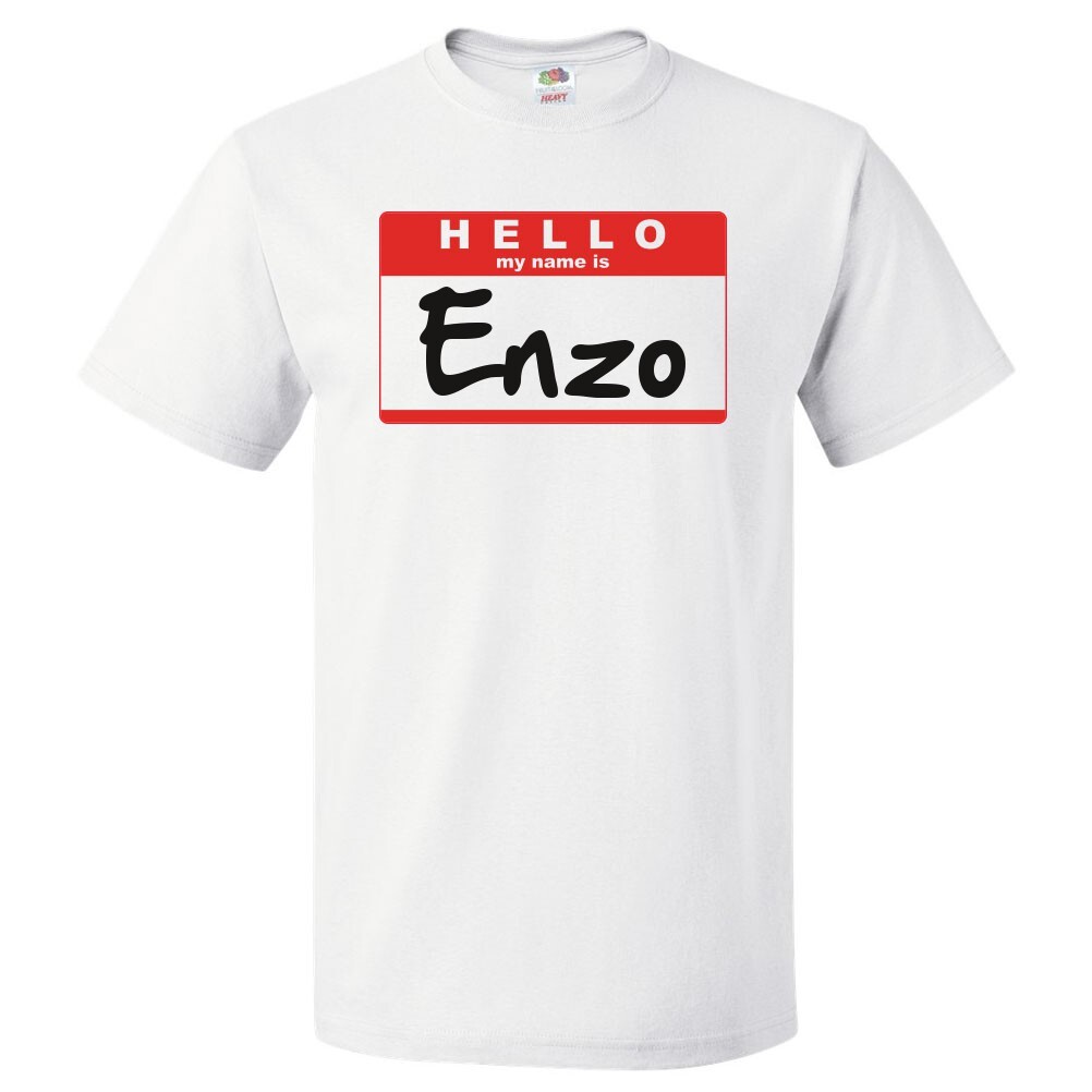 Hello My Name Is Enzo T shirt Tee