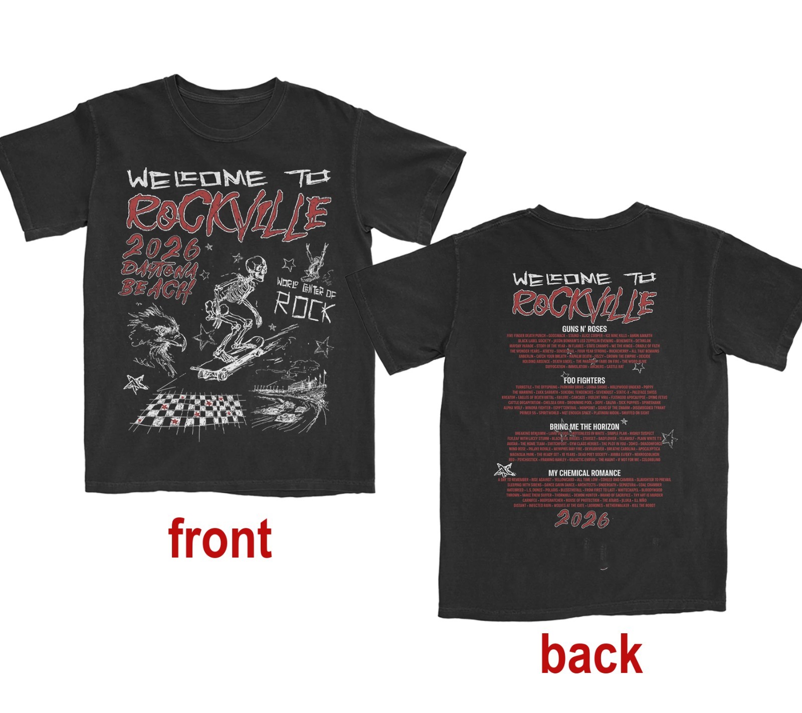 Welcome To Rockville 2026 Rockville Doodle Graphic T Shirt