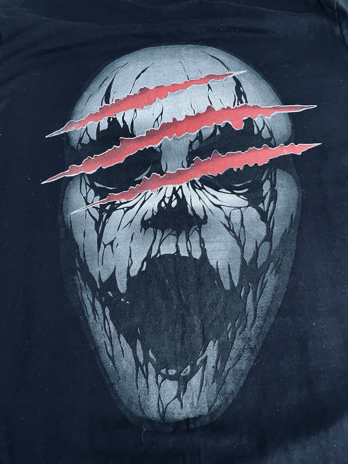 NWOT Brooklyn Vertical-Size Small Black Skull Horror Tee Shirt- Cotton- HH
